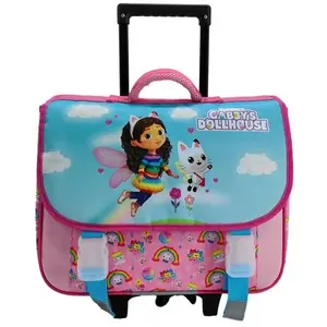 Cartable à roulettes GABBY ET LA MAISON MAGIQUE 41cm 2 compartiments pas cher