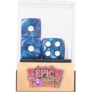 Lot de 5 Dés 6 faces   Blue Pearl  - Epic Forge Accessoires jeu de rôle  - EF0008d 