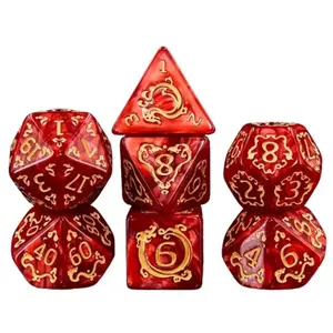 Comparateur de prix : Epic Forge-Lot de 7 dés en boîte Auspicious Clouds-Red
