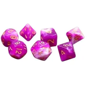 HDB-54 Lot de 7 dés en boîte  Berrycrem  - HD Dice Dés  - TI-EFD0062 