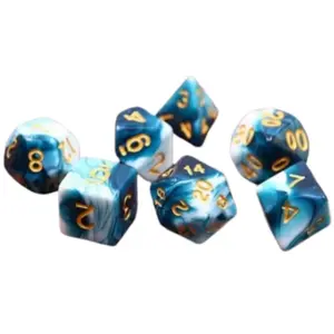 HDB-53 Lot de 7 dés en boîte   BlueInk  - HD Dice Dés  - TI-EFD0045 