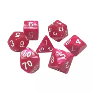 Lot de 7 Dés multiformat en boîte Rose Rouge nacré - Epic Forge Dés... pas cher