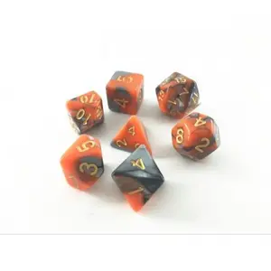 Epic Forge HDB-10 Lot de 7 dés   Fusion Orange et Argent