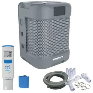 Pack Pompe à chaleur Piscine Poolex Q-Line 5 + By pass universel + Tes...Vendu parcdiscount