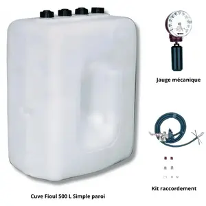 Roth - Kit Cuve fioul 500 l simple paroi + Kit aspiration + Jauge pas cher