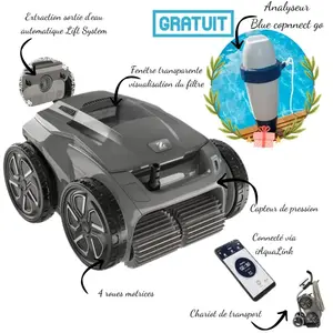 Robot piscine connecté Alpha 6400 iQ/Zodiac - FOND + PAROIS + LIGNE D'... pas cher