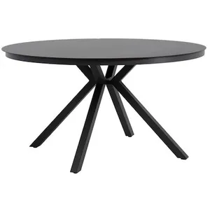 SWEEEK Table de jardin ronde aluminium et verre 6 places anthracite - orbis pas cher