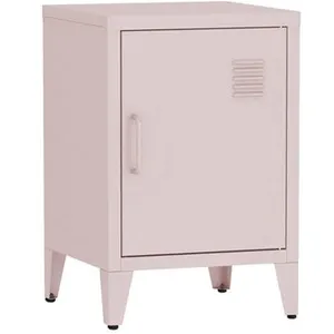 SWEEEK Table de chevet en métal rose. 1 porte pas cher