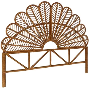SWEEEK Tête de lit en rotin naturel L 140 x P6 x H115cm