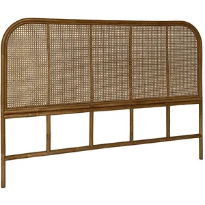 SWEEEK Tête de lit en rotin foncél et cannage. L 160 x P3 x H110cm pas cher