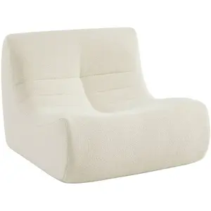 Comparateur de prix : SWEEEK Chauffeuse bouclette texturée blanc 1 place