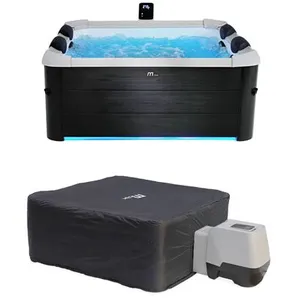 MSPA Spa rigide 6 personnes gris + housse thermique pas cher