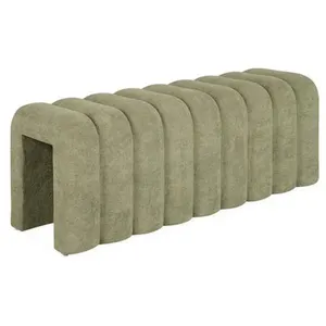 Comparateur de prix : SWEEEK Banc. bout de lit vert contemporain en tissu