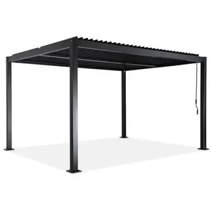 Comparateur de prix : SWEEEK Pergola bioclimatique aluminium et acier 4x3m noir