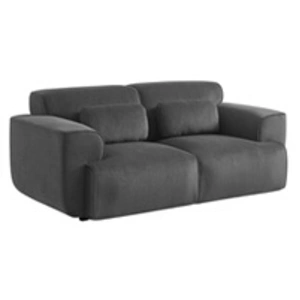 SWEEEK Canapé Wallas. 2 places. tissu velours côtelé gris foncé L 180 x P 98 x H 73cm pas cher