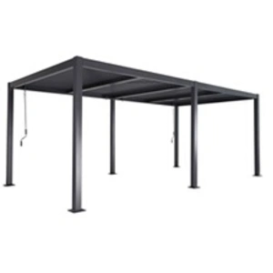 Comparateur de prix : SWEEEK Pergola bioclimatique anthracite aluminium et acier 3x6m lames orientables