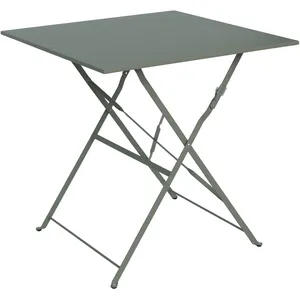 Sweeek Table jardin bistrot carrée pliable 70x70cm. 2 places en acier thermolaqué pas cher