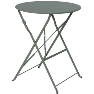 Sweeek Table de jardin bistrot ronde D.60cm pliable en acier thermolaqué pas cher