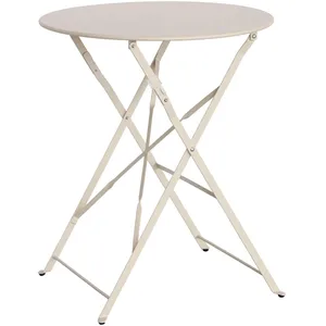 Sweeek Table de jardin bistrot ronde D.60cm pliable en acier thermolaqué pas cher