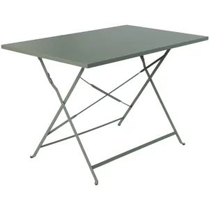 Comparateur de prix : Sweeek Table de jardin bistrot rectangulaire pliable métal 110 x 70cm. 4 places