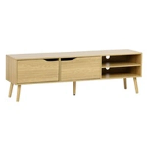 sweeek - Meuble TV Effet frêne. 2 Portes. 1 étagère. 160cm pas cher