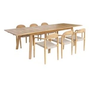 sweeek Table de jardin extensible bois dacacia + 6 assises Palena + CerinaVendu paramazon