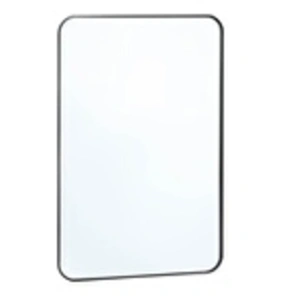 sweeek Miroir rectangulaire acier noir 60 x 90 x 1.8 cm - harold pas cher