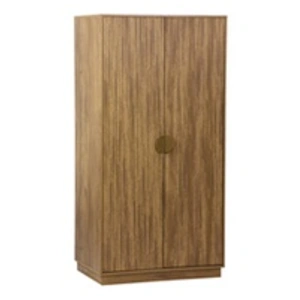 Comparateur de prix : Armoire dressing effet bois de manguier rainuré 2 portes Celian