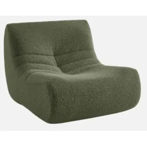 Chauffeuse - SWEEEK - Kaki - Tissu Alpaca - 1 place - Style Contemporain pas cher