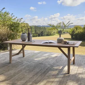 Comparateur de prix : SWEEEK Table de jardin en bois d'eucalyptus LORIA naturel 8 places 260 x 100 x 76 cm