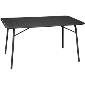 sweeek Table de jardin pliante métal 6 places, anthracite pas cher