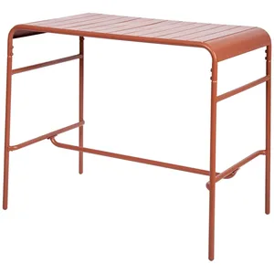 sweeek Table haute de jardin métal 4 places, terracotta pas cher
