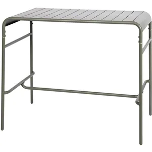 sweeek Table haute de jardin métal 4 places, kaki pas cher