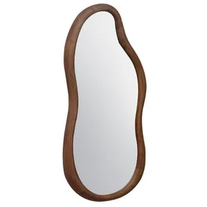 SWEEEK Miroir organique austin en bois d'hévéa. Couleur noyer. 70 cm pas cher