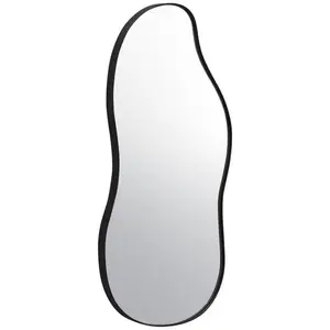 SWEEEK Miroir organique en métal noir harlow pas cher