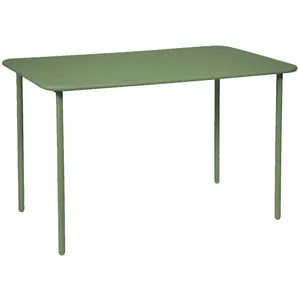 sweeek Table de jardin métal 4 places, vert pas cher