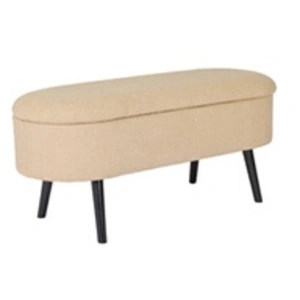 Comparateur de prix : sweeek Banc coffre, bout de lit bouclette texturée, beige