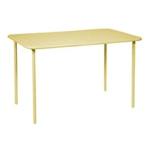 sweeek Table de jardin métal 4 places, jaune pas cher