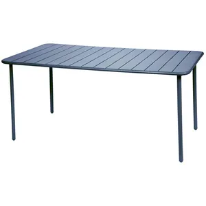 SWEEEK Table de jardin métal 6-8 places. Marine. Amelia. 160x90xh72.5cm pas cher