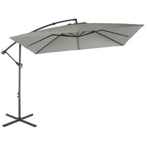 sweeek Parasol déporté carré 3x3m hardelot kaki pas cher