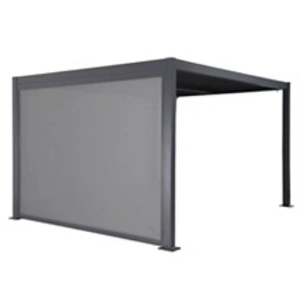 Comparateur de prix : SWEEEK Pergola bioclimatique aluminium et acier 3x3m lames orientables + store 3m palace anthracite