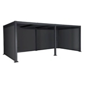Comparateur de prix : Sweeek Pergola bioclimatique aluminium et acier 6x3m, 4 stores 3m anthracite