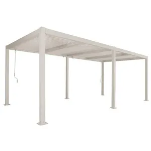 Comparateur de prix : SWEEEK Pergola bioclimatique aluminium et acier 6x3m beige