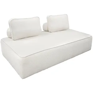 Comparateur de prix : sweeek Chauffeuse modulable tissu bouclette crème 2 places