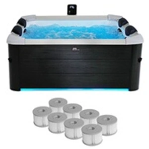 MSPA Spa rigide 6 places 4 coussins hydromassages 6 filtres + bâche in... pas cher