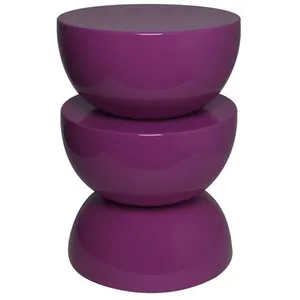 SWEEEK Table d'appoint en métal, bout de canapé effet glassy violet pas cher