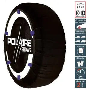 POLAIRE Chaussette neige hiver ultra résistante montage facile pour pneu 670R1... pas cher