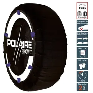Polaire - Chaussette neige ultra résistante montage facile pour pneu 2...