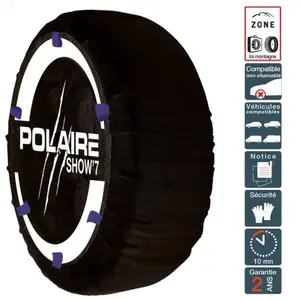 Chaussette neige ultra résistante montage facile pour pneu 155/60R14 P...