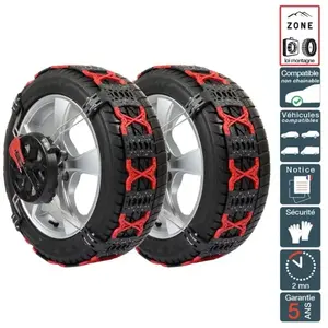 Chaine neige montage frontal et tension automatique pneu 285/35R22Vendu parcarrefour